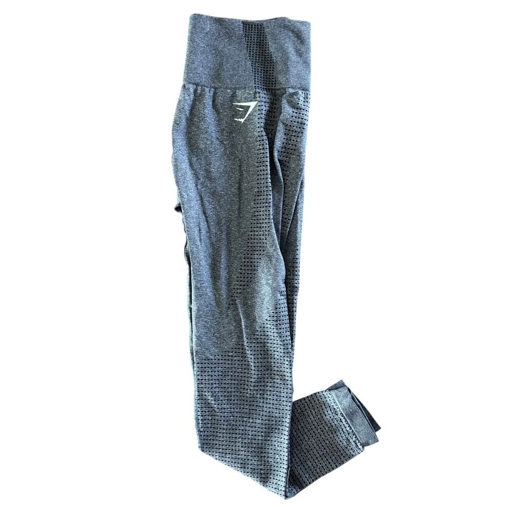 Gymshark Medium Gray Textured Leggings Seamless Athletic Workout
